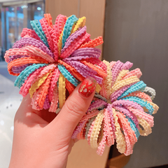 50pcs Ruffled Hair Tie Seamless Ponytail Holder Hair Accessories