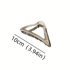 6pcs Metallic Hair Claw Wavy Hair Clip Nonslip Ponytail Holder