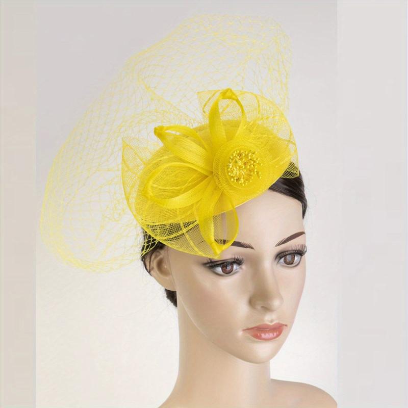 Women Flower Hair Clip Birthday Horce Racing Wedding Hat Derbyhat Church
