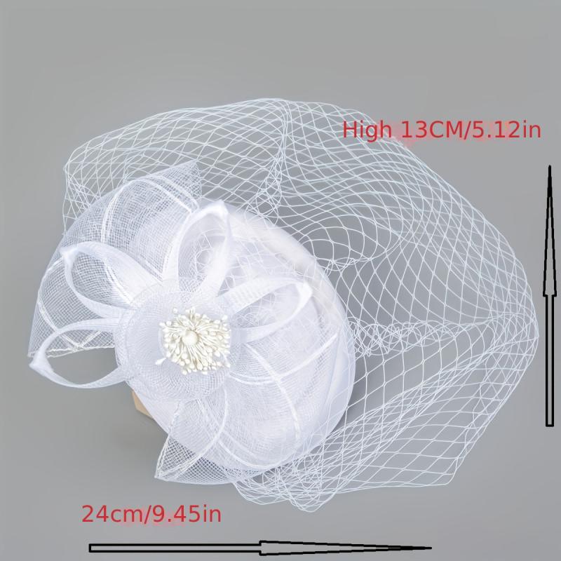 Women Flower Hair Clip Birthday Horce Racing Wedding Hat Derbyhat Church