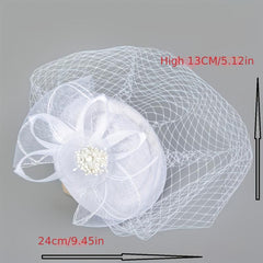 Women Flower Hair Clip Birthday Horce Racing Wedding Hat Derbyhat Church