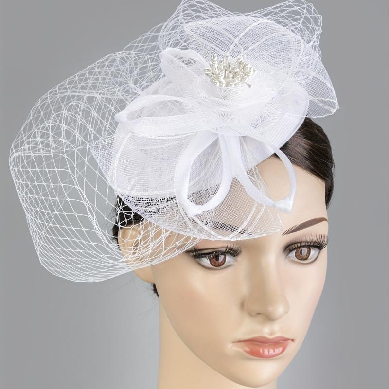 Women Flower Hair Clip Birthday Horce Racing Wedding Hat Derbyhat Church