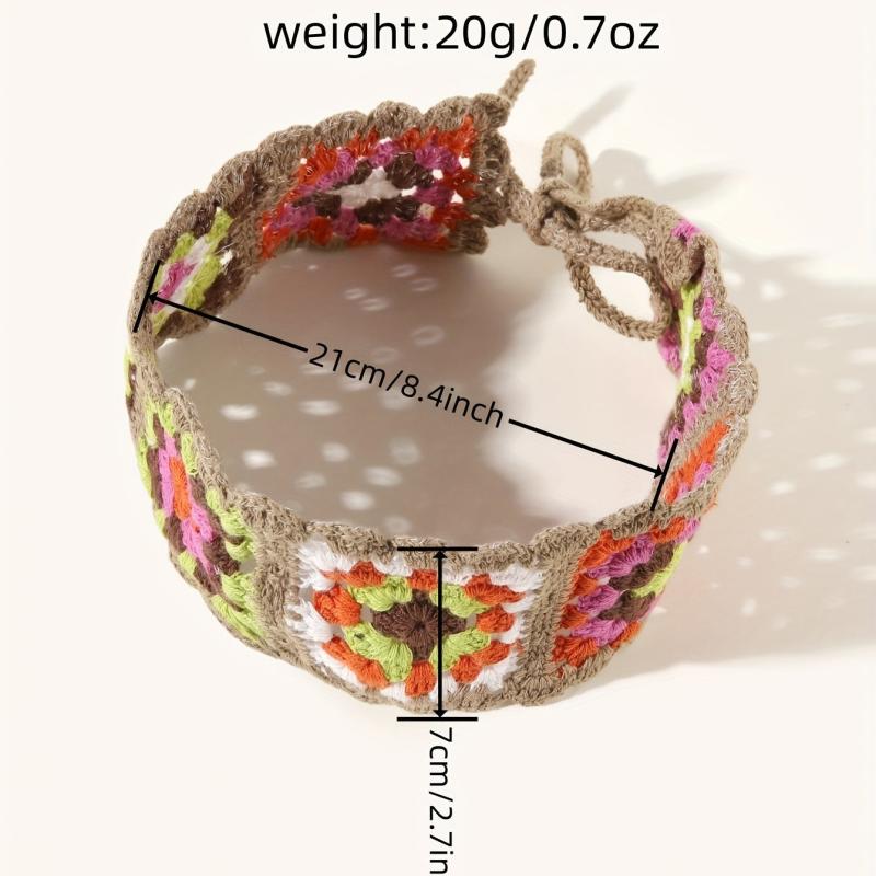 Knitted Flower Headband Crochet Bandana Hair Scarf Hair Band Women Girls