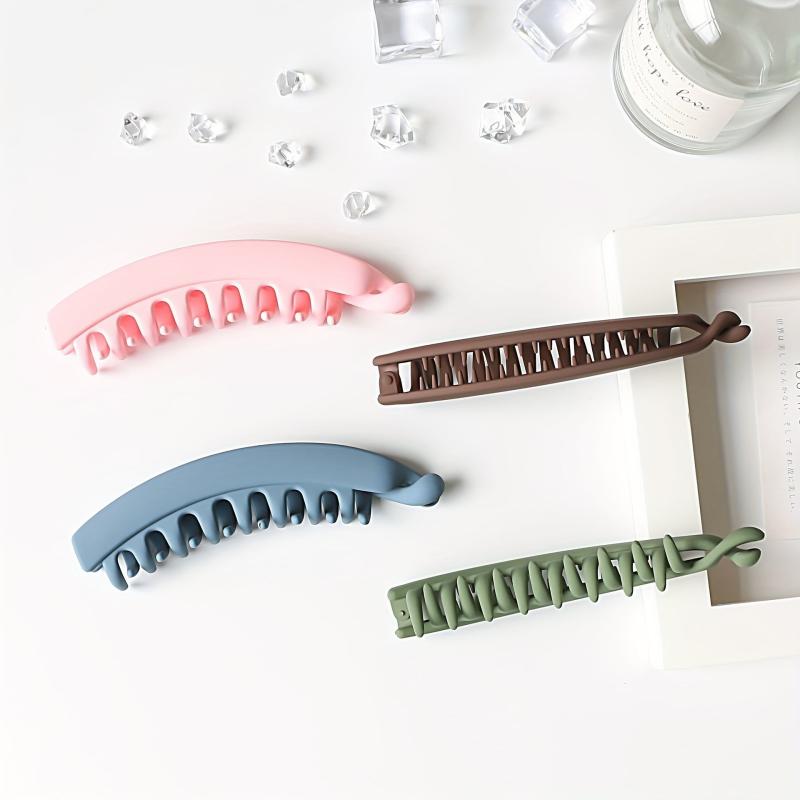 Vintage Solid Hair Claw Banana Clip Ponytail Hair Clip
