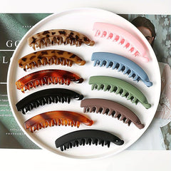 Vintage Solid Hair Claw Banana Clip Ponytail Hair Clip
