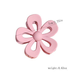 Matte Flower Hair Claw Clip Non Slip Strong Hold Grip Hair Jaw Clip