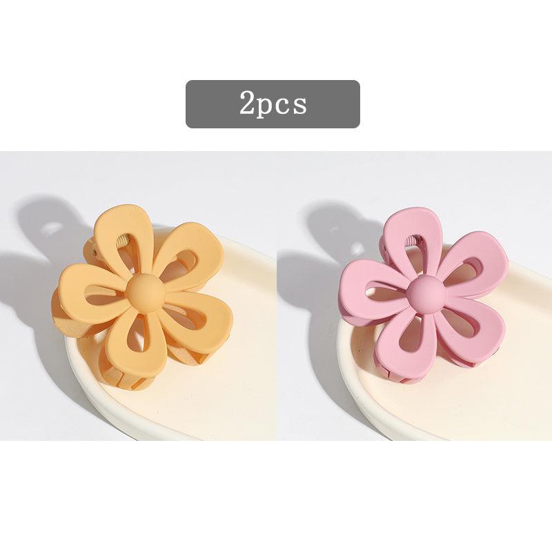 Matte Flower Hair Claw Clip Non Slip Strong Hold Grip Hair Jaw Clip