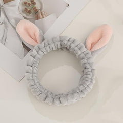 Plush Cat Ears Headband for Women Spa Hairband