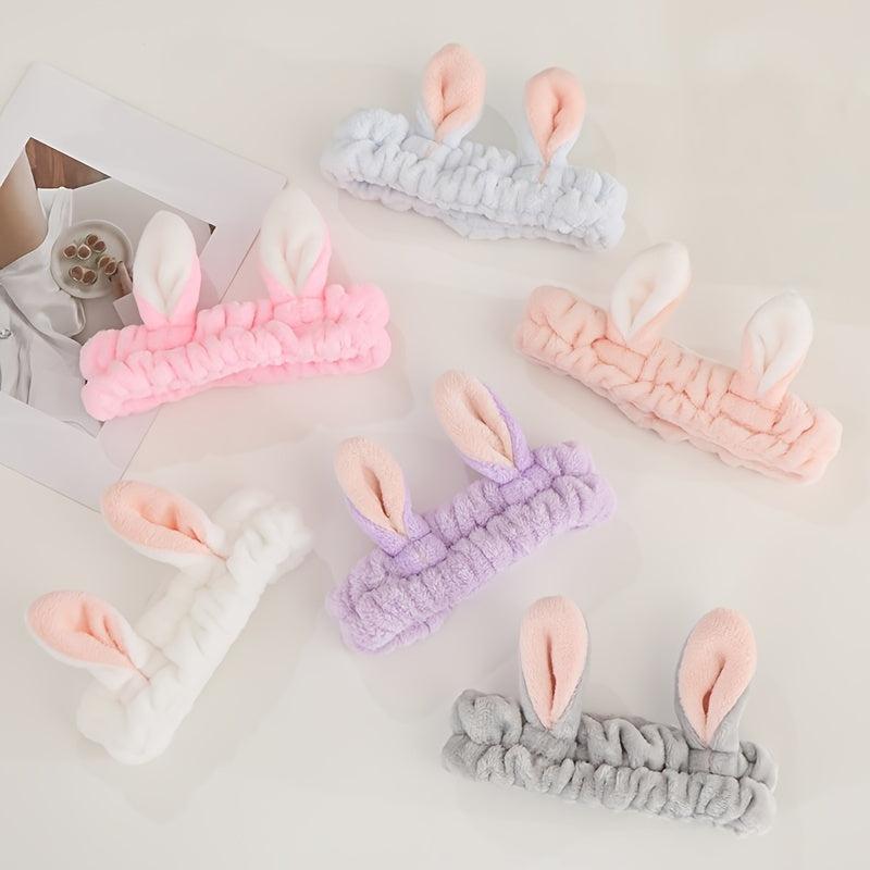 Plush Cat Ears Headband for Women Spa Hairband