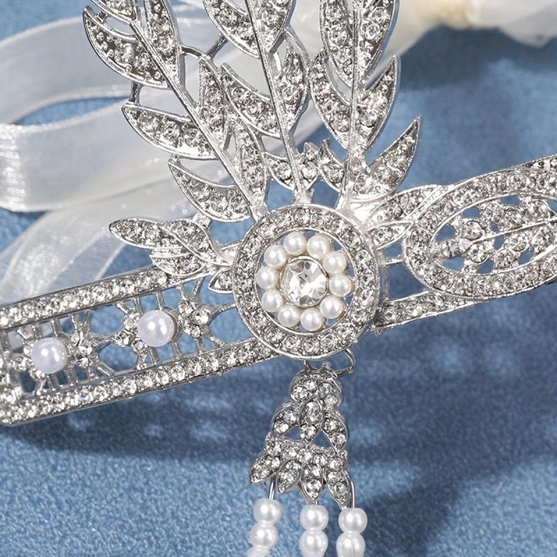 Crystal Rhinestone Tassel Head Hoop Bridal Headdress