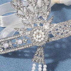 Crystal Rhinestone Tassel Head Hoop Bridal Headdress