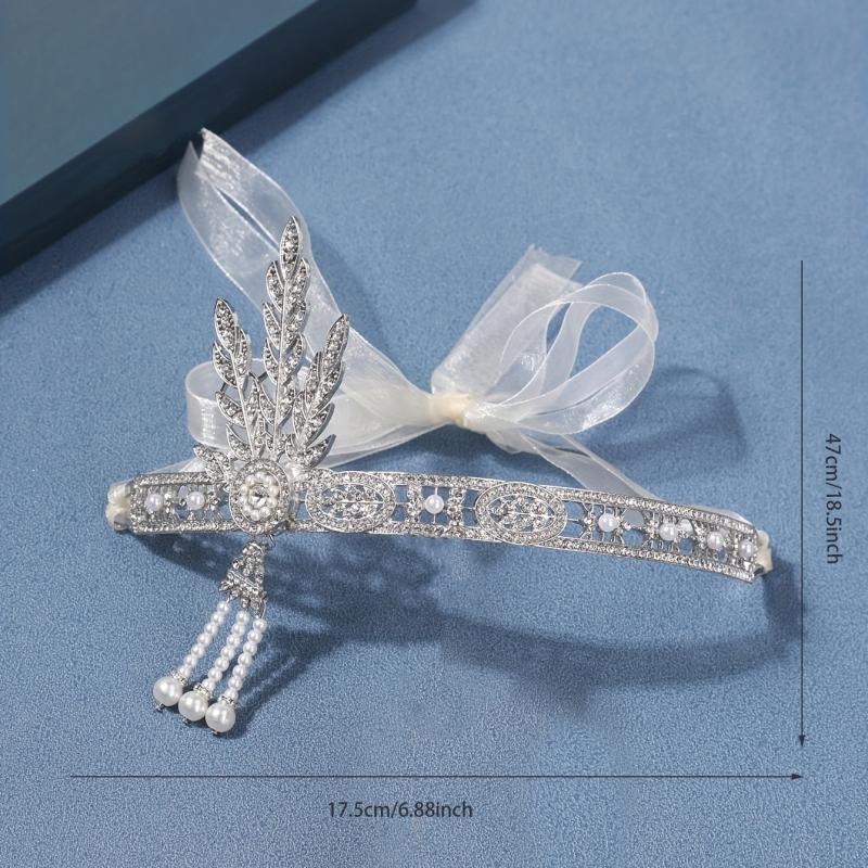 Crystal Rhinestone Tassel Head Hoop Bridal Headdress