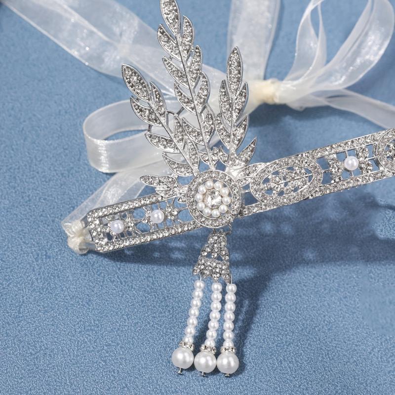 Crystal Rhinestone Tassel Head Hoop Bridal Headdress