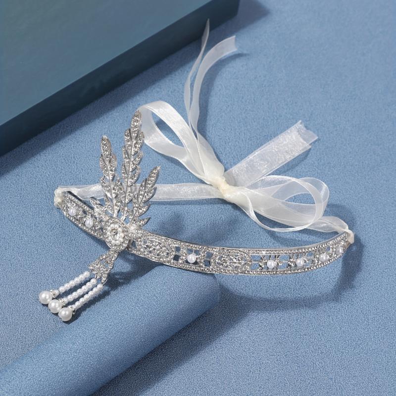 Crystal Rhinestone Tassel Head Hoop Bridal Headdress