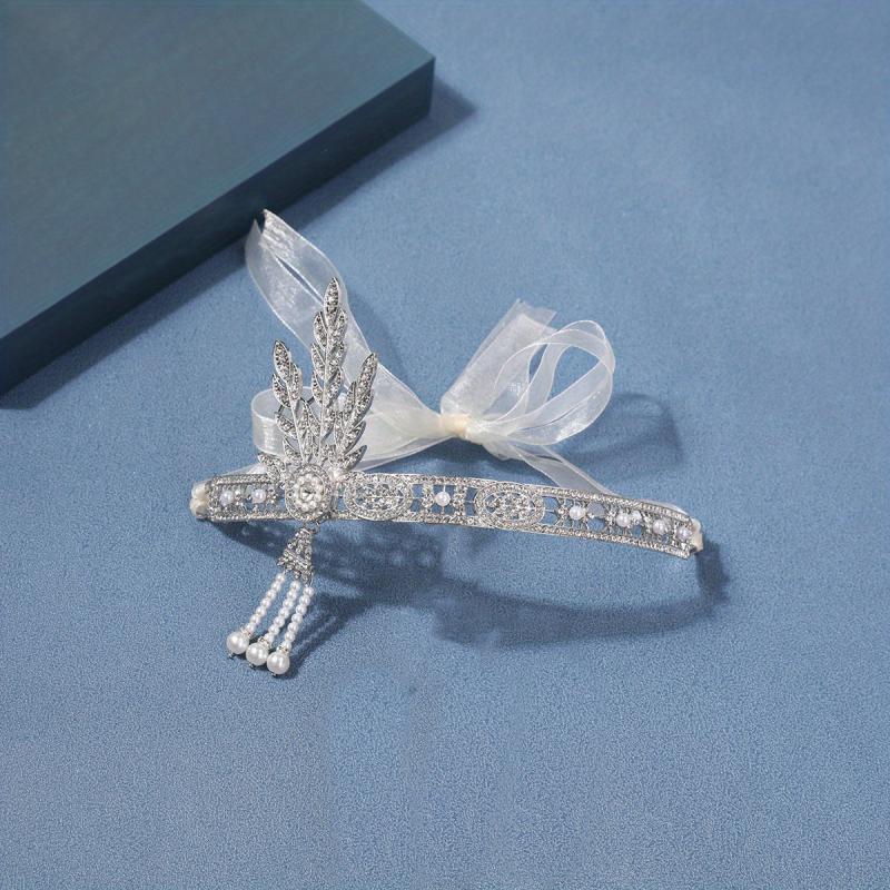 Crystal Rhinestone Tassel Head Hoop Bridal Headdress