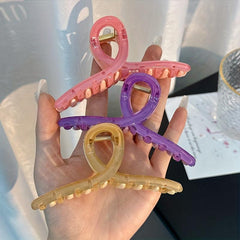 Solid Hair Claw Style Hair Claw Sweet Ponytail Holder Shark Claw Women Girls Hai