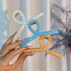 Solid Hair Claw Style Hair Claw Sweet Ponytail Holder Shark Claw Women Girls Hai