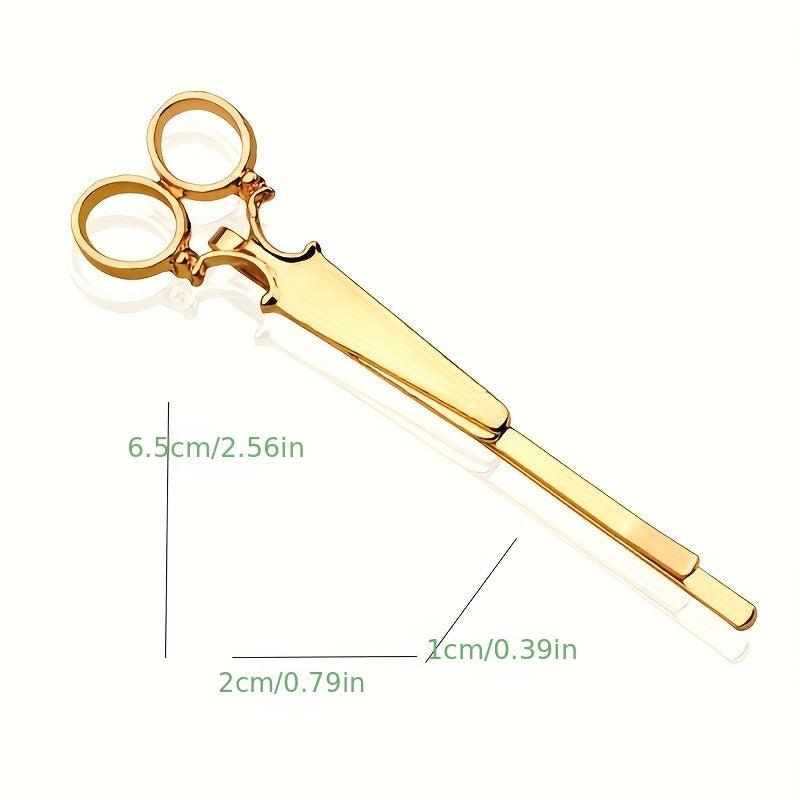 Scissors Shape Hair Clip Bobby Pin Metal Side Clip Hair Accessories for Women