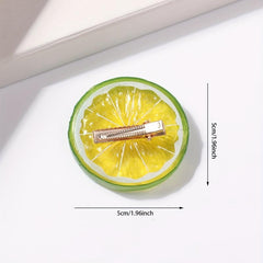 Funny Lemon Hair Clip Barrette Head Decoration for Girls Women