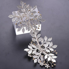 Bridal Silvery Crystal Wedding Hair Clip