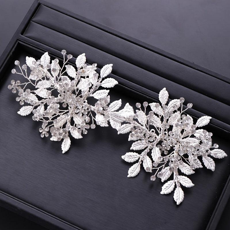 Bridal Silvery Crystal Wedding Hair Clip