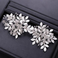 Bridal Silvery Crystal Wedding Hair Clip