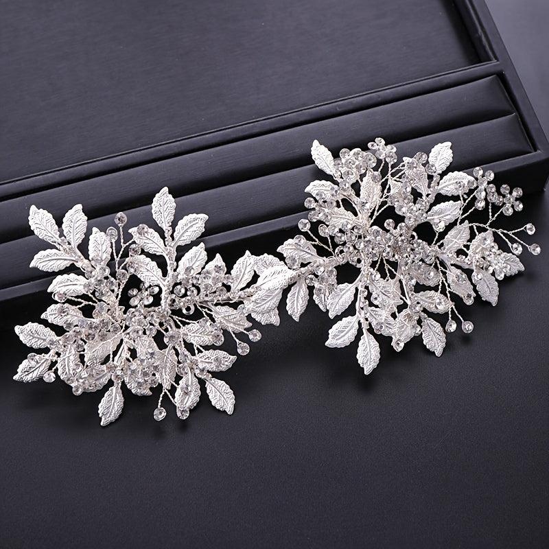 Bridal Silvery Crystal Wedding Hair Clip