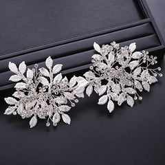 Bridal Silvery Crystal Wedding Hair Clip