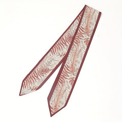 Silky Scarf Headband Retro Hair Tie Flower Pattern Hair Tie Ribbon Hair Accessor