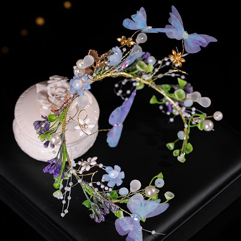 Vintage Butterfly Flower Crown Hair Accessories