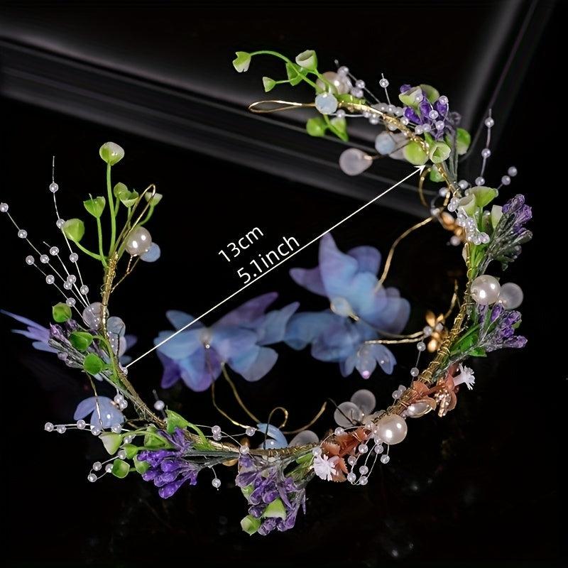 Vintage Butterfly Flower Crown Hair Accessories