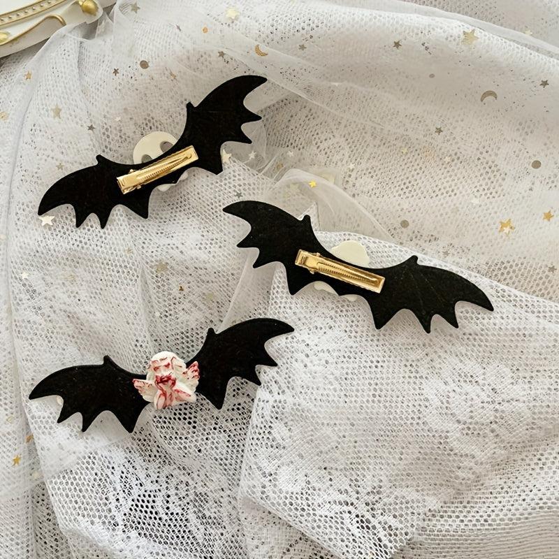 Halloween Hair Clip Bat Skull Duck Billed Clip Women Girls Party Cosplay Costume