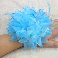 1 Pc Flower Hair Accessories For Bride Wristband Feather Hairpin Women Girls