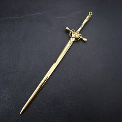 Vintage Alloy Hairpin Sword Shape Hair Stick Ponytail Holder Hair Accessories