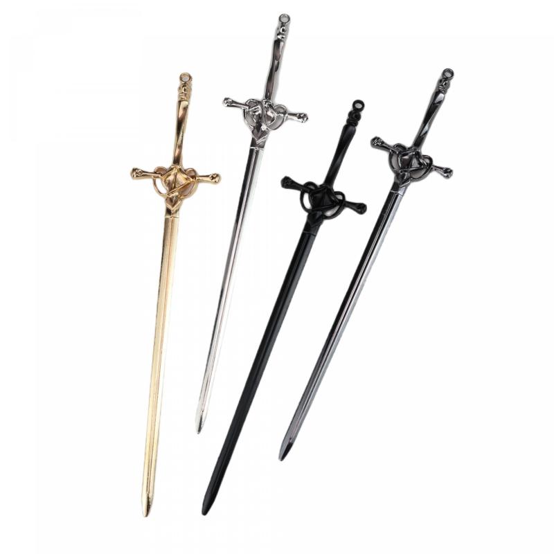Vintage Alloy Hairpin Sword Shape Hair Stick Ponytail Holder Hair Accessories