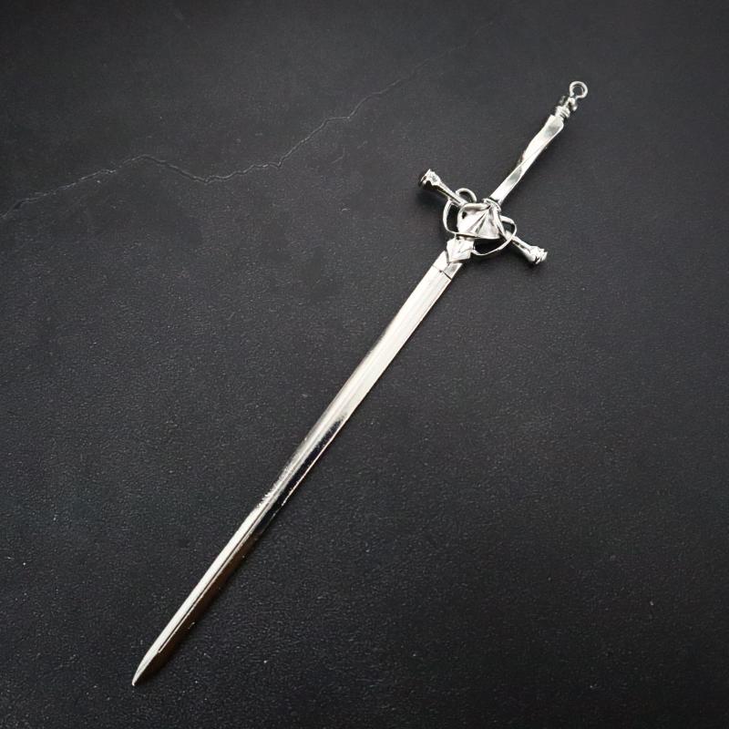 Vintage Alloy Hairpin Sword Shape Hair Stick Ponytail Holder Hair Accessories