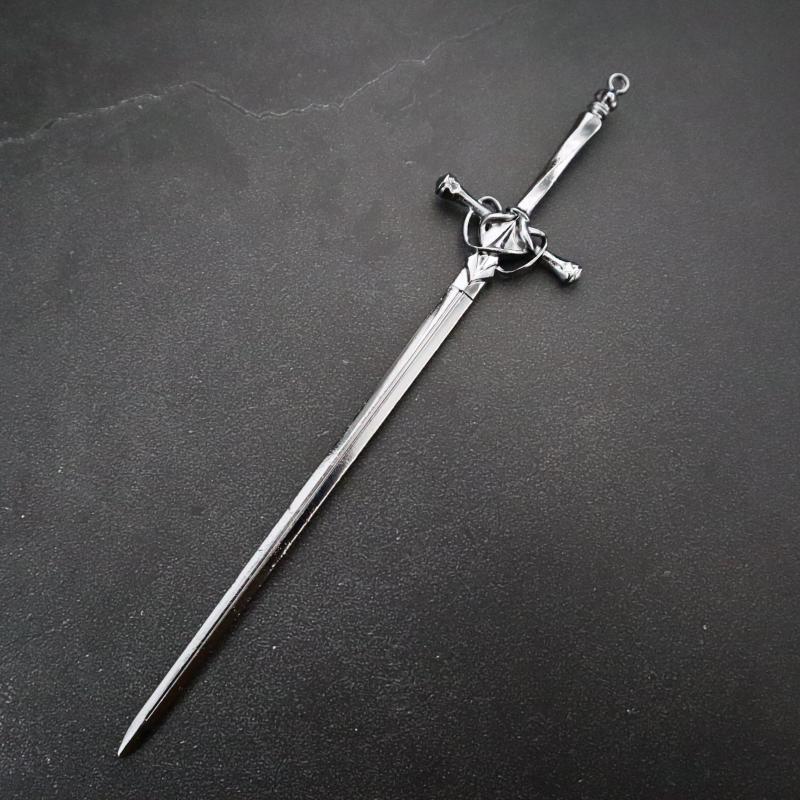 Vintage Alloy Hairpin Sword Shape Hair Stick Ponytail Holder Hair Accessories