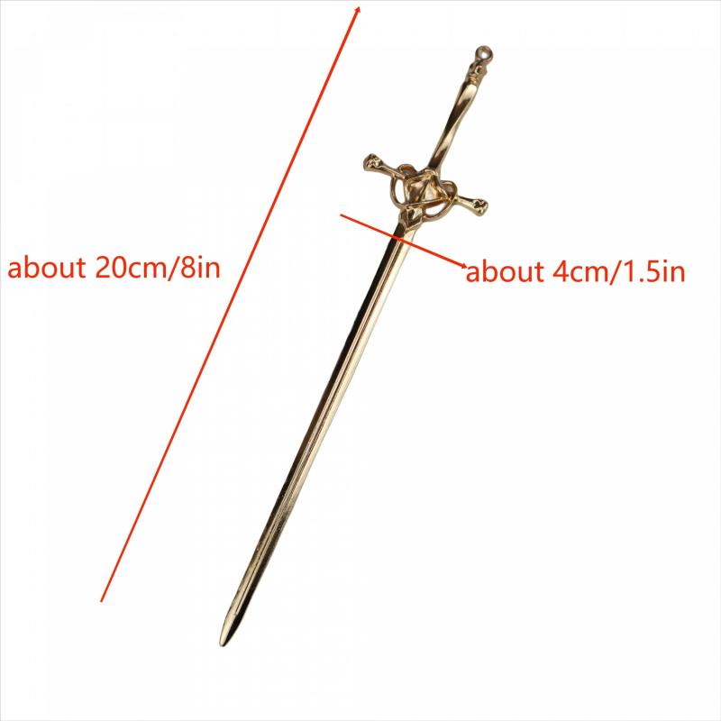 Vintage Alloy Hairpin Sword Shape Hair Stick Ponytail Holder Hair Accessories