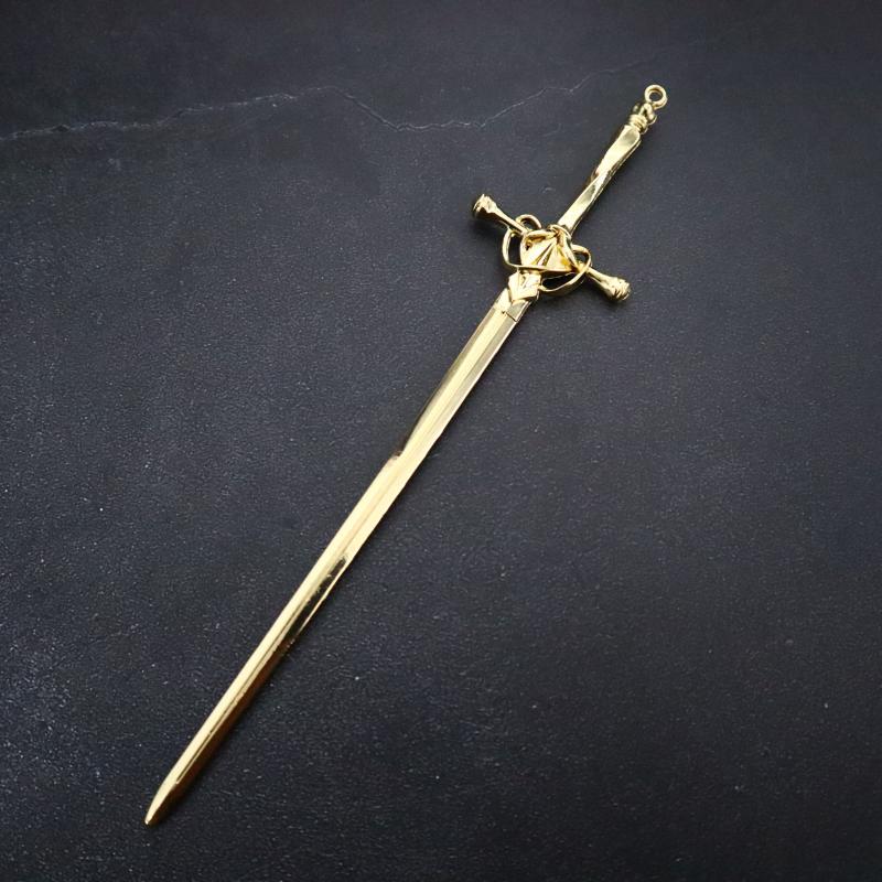 Vintage Alloy Hairpin Sword Shape Hair Stick Ponytail Holder Hair Accessories