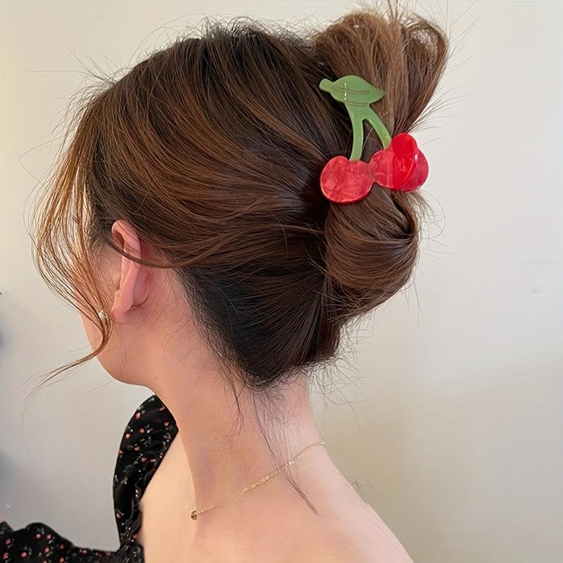 Acetate Hair Claw Fruit Ponytail Holder Hair Clip for Women Girls