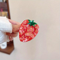 Acetate Hair Claw Fruit Ponytail Holder Hair Clip for Women Girls