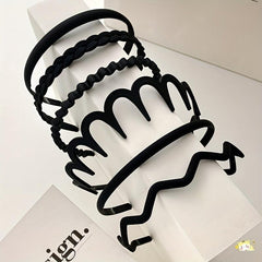 9pcs Frosted Headband Style Wavy Head Hoop Women's Hair Accessories