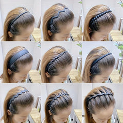 9pcs Frosted Headband Style Wavy Head Hoop Women's Hair Accessories