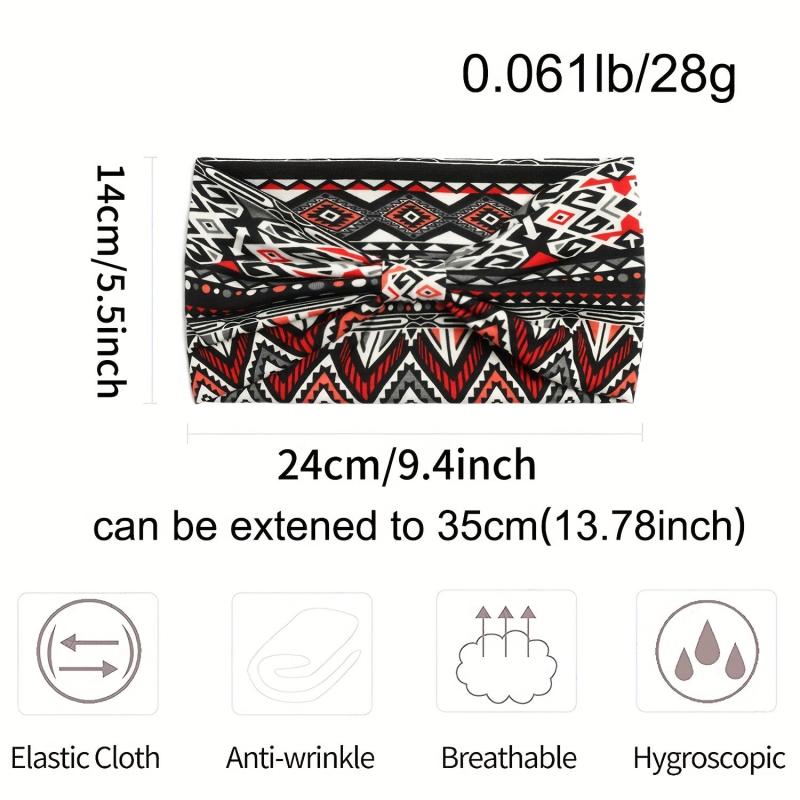 Boho Sports Sweatband Women Stretchy Headdress