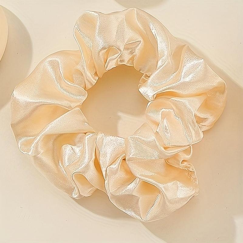 6pcs Soft Style Satin Scrunchies Hair Rope Ponytail Holder Hair Tie