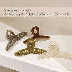 4pcs Jelly Hair Claw Style Jaw Claw for Women Girls
