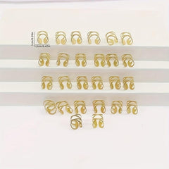 100PCS Hollow Metal Hair Ring Braiding Hair Accessories For Curly Hair