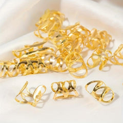 100PCS Hollow Metal Hair Ring Braiding Hair Accessories For Curly Hair