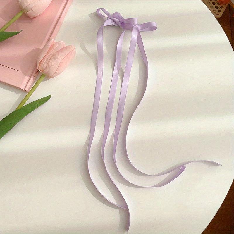 2pcs Braided Hair Ribbon Bow Hairpin Ponytail Headdress Tie Hair Accessories