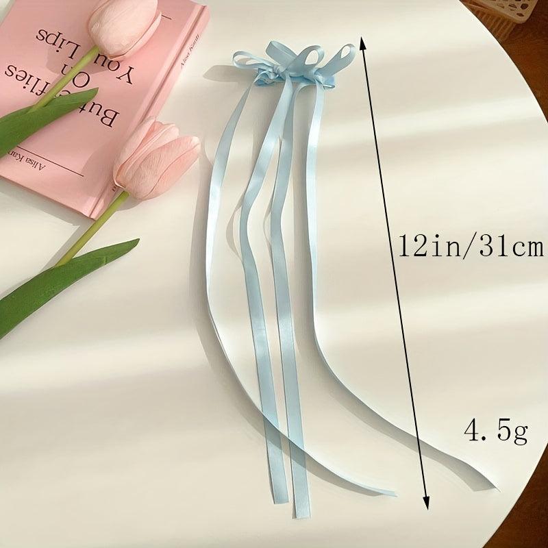 2pcs Braided Hair Ribbon Bow Hairpin Ponytail Headdress Tie Hair Accessories